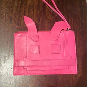 Fuchsia McQ bunny clutch
